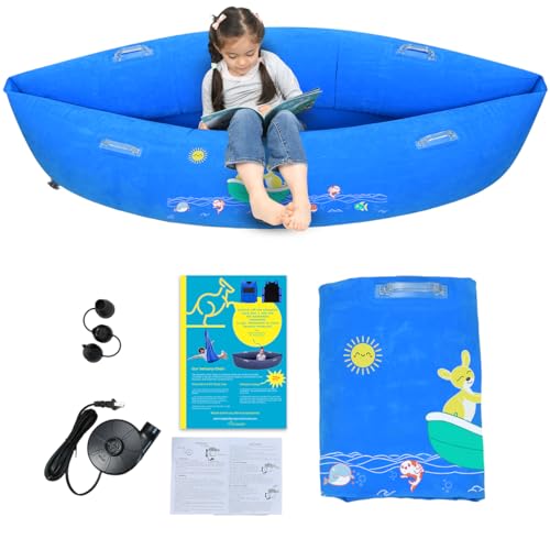 "60" Inflatable Sensory Peapod Chair for Kids - Therapeutic Autism & ADHD Support + Electric Pump
